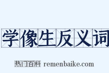 学像生反义词是什么意思的图片